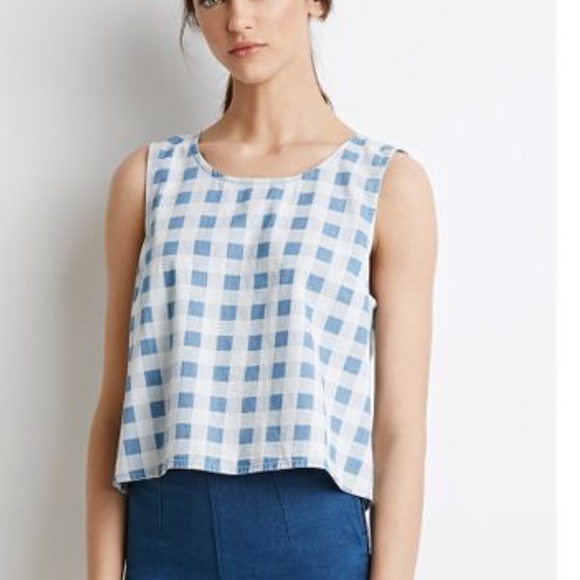 Forever 21 Tops - ⭐️HOST PICK⭐️ F21 PLAID CROPPED TANK